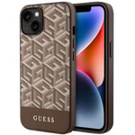 Cover Guess GUHMP14MHGCFSEW iPhone 14 Plus 6.7" marrone/marrone duro case GCube Stripes MagSafe Case