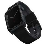 Cinturino Uniq Straden Apple Watch Series 4/5/6/7 / SE 42/44 / 45 mm. Cinturino ibrido in pelle nero / nero