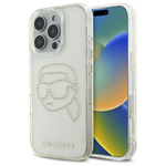 Karl Lagerfeld KLHCP16XHKHDCELT iPhone    16 Pro Max 6.9" przezroczysty/transparent hardcase IML Rhinestones Karl Head