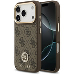 Etui Guess 4G Strass Logo MagSafe do     iPhone 17 Pro brązowy