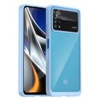 Custodia Outer Space per Xiaomi Poco X4 Pro 5G cover con cornice flessibile blu
