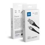 Kabel USB A do Lightning Blue Star 2,4A z oplotem 1,2 m TFK-DC-003 czarny 