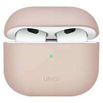 Custodia Uniq Lino AirPods 3a generazione Silicone rosa / rosa cipria