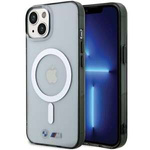 Cover BMW BMHMP15SHCRS iPhone 15 6,1" chiaro/trasparente durocase Anello argento MagSafe