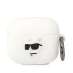Karl Lagerfeld KLA3RUNCHH Copertura AirPods 3 bianco/bianco Silicone Choupette Head 3D
