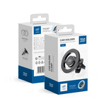 Uchwyt na telefon do samochodu magnetyczny zgodny z MagSafe Blue Star Clamp do kratki czarny