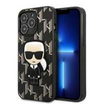 Cover Karl Lagerfeld iPhone 13 Pro / 13 6.1" Hardcase Nero/nero Monogram Ikonik Patch Case