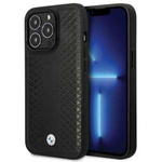 Etui BMW BMHCP14L22RFGK iPhone 14 Pro 6.1" czarny/black Leather Diamond Pattern Case