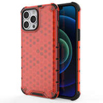 Custodia protettiva per armatura a nido d&#39;ape con paraurti in TPU per iPhone 13 Pro Max rosso