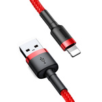 Cavo Baseus Cafule Cavo in nylon resistente USB / Lightning QC3.0 2A 3M rosso (CALKLF-R09)