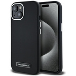 Etui Karl Lagerfeld FW Metal Plate MagSafe do iPhone 15 czarny