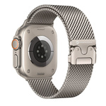 Pasek do Apple Watch Forcell F-Design FA11 zatrzask stal 42 / 44 / 45 / 49 mm srebrny