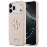 Etui Guess Silicone Big 4G Script do     iPhone 17 Pro Max różowy