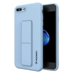 Wozinsky Kickstand Case silikonowe etui z podstawką iPhone 8 Plus / iPhone 7 Plus jasnoniebieskie