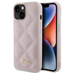 Etui Guess GUHCP15SPSQSQSP iPhone 15 6.1" różowy/pink hardcase Quilted Metal Logo Case