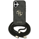 Etui Guess 4G Big Logo Cord Stap Crossbody do iPhone 17 czarny