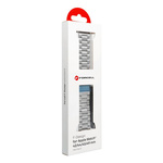 FORCELL F-DESIGN FA10 pasek do APPLE Watch 42 / 44 / 45 / 49 mm srebrny