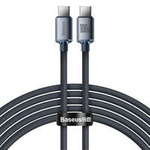 [RETURNED ITEM] Cavo della serie Baseus Crystal Shine Cavo USB per ricarica rapida e trasferimento dati USB tipo C - USB tipo C 100 W 2 m nero (CAJY000701)