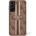 Cover Guess GUHCS23LP4RPSW S23 Ultra S918 marrone/marronecase 4G stampato a righe Case