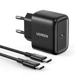Caricabatterie USB tipo C Ugreen 25W Power Delivery + cavo USB tipo C 2m nero (50581)