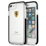 Cover FERRARI Apple iPhone 7 8 Custodia trasparente antiurto nera