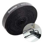 Baseus Rainbow Circle Hook and Loop Cinghie - Velcro Nastro in velcro Organizzatore di cavi 3 m nero (ACMGT-F01)