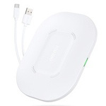 Caricabatterie wireless Choetech Qi 15W + cavo USB - USB Type C 1m bianco (T550-F-V2)