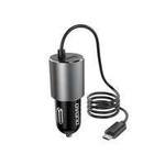 Caricabatteria da auto USB Dudao con cavo micro USB 3.4 A integrato nero (R5Pro M)