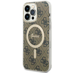 Guess GUHMP15XH4STW iPhone 15 Pro Max 6.7" brązowy/brown hardcase IML 4G MagSafe