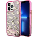 Cover Guess GUHCP14LLC4PSGP iPhone 14 Pro 6.1" rosa/rosa rigidocase Liquid Glitter 4G Transculent Case