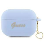 Cover Guess GUAP2LSCHSB Coperchio AirPods Pro 2 blu/blu Collezione Charm Heart in silicone Case