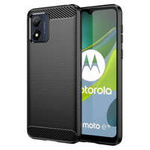 Custodia in carbonio per Motorola Moto E13 cover in carbonio flessibile in silicone nero