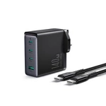 Caricabatterie GaN UK Joyroom JR-TCG05UK 140 W 3x USB-C Cavo USB-A + USB-C / USB-C 240 W 1,2 m