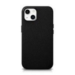 iCarer Litchi Premium Custodia in pelle iPhone 14 Custodia magnetica in pelle con MagSafe nero (WMI14220709-BK)