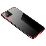 Custodia Clear Color Cover in gel TPU con cornice metallica per Xiaomi Redmi Note 11S / Note 11 rosso