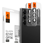 PROTEZIONE DELLA FOTOCAMERA Spigen GALAXY S22 ULTRA OPTIK.TR "EZ FIT" PROTEZIONE DELLA FOTOCAMERA 2-PACK NERO