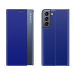 Nuova custodia Sleep Case per Samsung Galaxy S23+ cover con flip stand blu