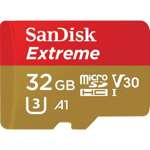 SanDisk 32GB microSDHC Extreme 100/60MB/s UHS-1 GoPro scheda di memoria + adattatore