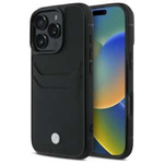 Cover BMW iPhone 16 Pro Max 6,9" nero/nero durocase Sign Leather Cardslot