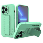 Wozinsky Kickstand Case Custodia flessibile in silicone con supporto per iPhone 13 mini mint
