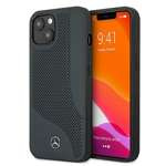 Cover MERCEDES Apple iPhone 13 Mini pelle traforata area blu navy Hardcase