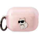 Cover Karl Lagerfeld KLAP2HNCHTCP Copertura Airpods Pro 2 rosa/rosa Iconic Choupette Case