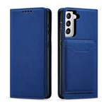 Custodia per carte magnetiche per Samsung Galaxy S22 + (S22 Plus) Custodia porta carte a portafoglio blu