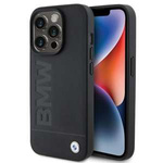 Etui BMW BMHCP15XSLLBK iPhone 15 Pro Max 6.7" czarny/black Leather Hot Stamp Case