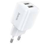 Caricabatterie da rete HOCO 2xUSB 2.4A N8 Briar bianco
