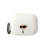 Karl Lagerfeld KLAP2RUNIKH Copri AirPods Pro 2 bianco/bianco Silicone Karl Head 3D