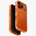 Etui UNIQ Clario do iPhone 17 Pro Magclick Charging pomarańczowy