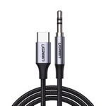 Cable USB-C UGREEN CM450 a miniconector AUX de 3,5 mm, 1 m (negro)