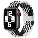 Cinturino in tessuto Cinturino per orologio 7/6 / SE / 5/4/3/2 (45 mm / 44 mm / 42 mm) Cinturino in tessuto intrecciato Cinturino per orologio in bianco e nero