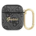 Cover GUESS Apple AirPods 4G Script Metal Collection Custodia grigia